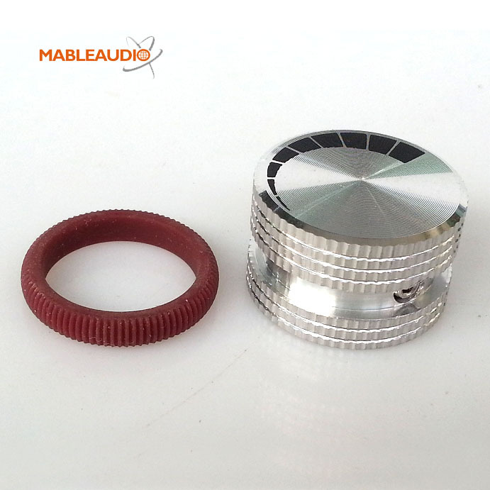 MAKP0395 Alu knob 25x15 with colored ring