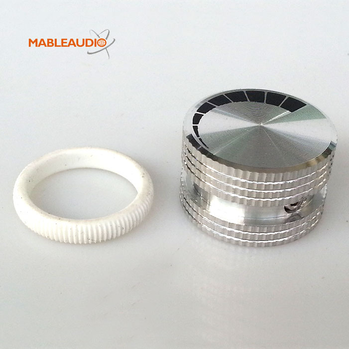 MAKP0395 Alu knob 25x15 with colored ring
