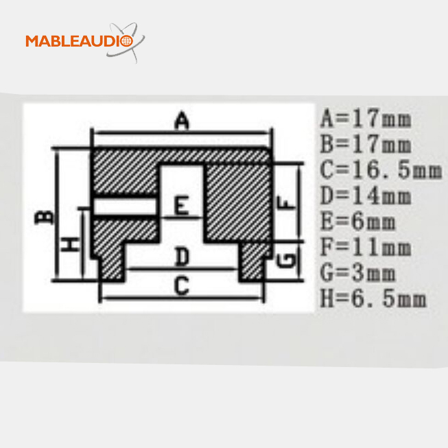 2pcs MAKP0399 17x17 Aluminum knob