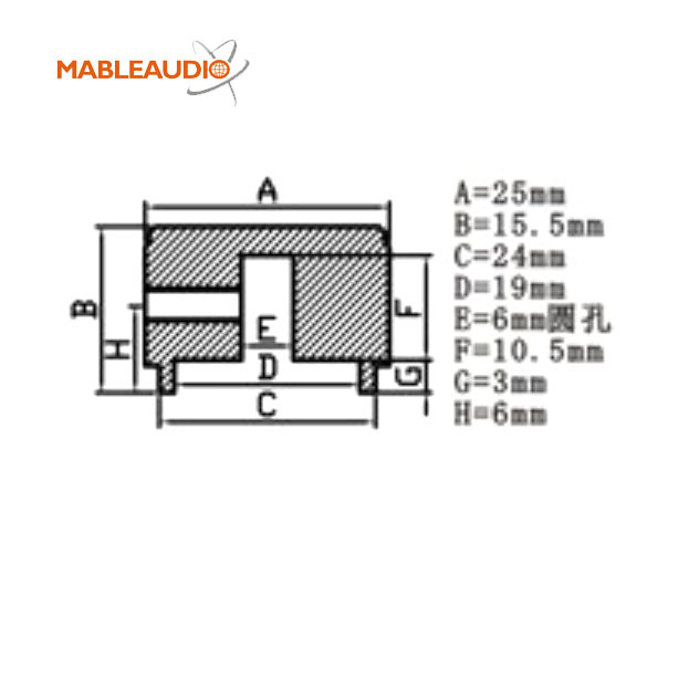 MAKP0418 2pcs 25x15.5  Aluminum knob