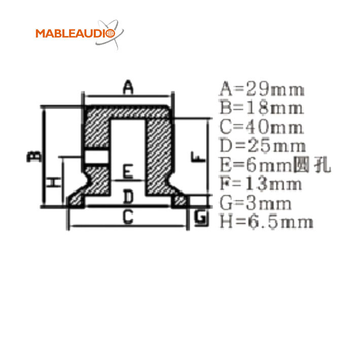 MAKP0415 40x18  Aluminum knob