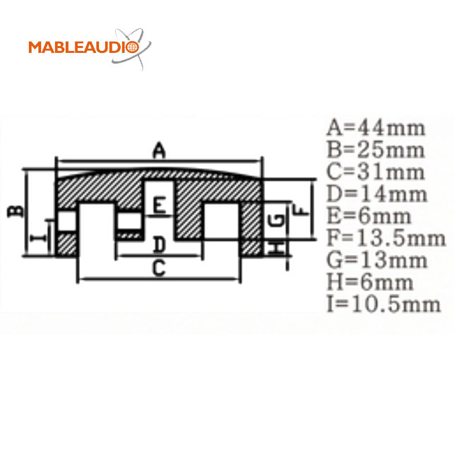 MAKP0420S 44x25  Aluminum knob