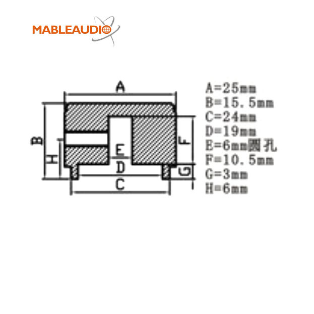MAKP0417 2pcs 25x15.5 Aluminum knob