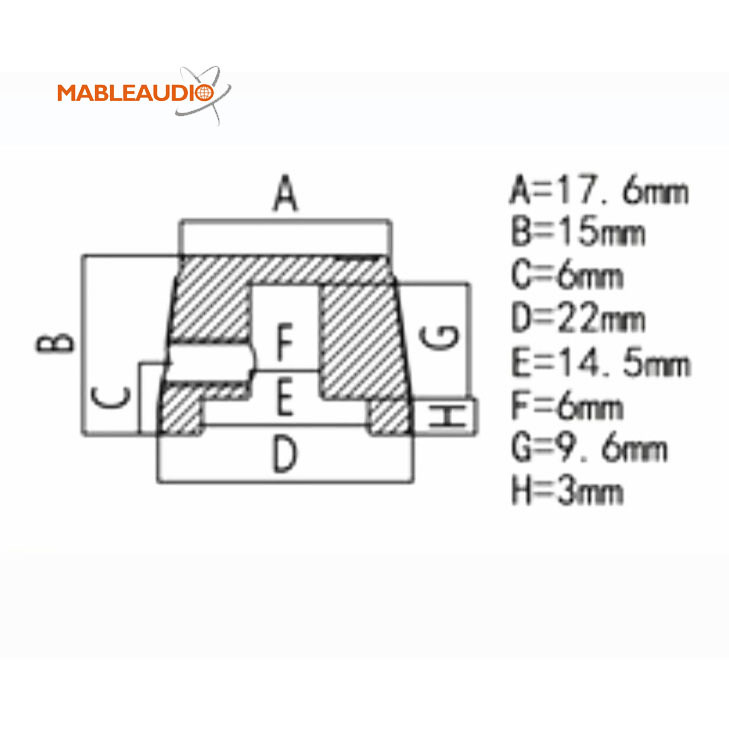 MAKP0422 22X15 Aluminum knob