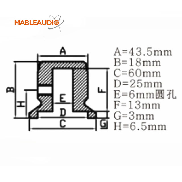 MAKP0423 60X18 Aluminum knob