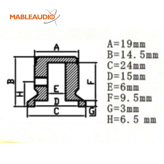 MAKP0421 2pcs 24x14.5 Aluminum knob