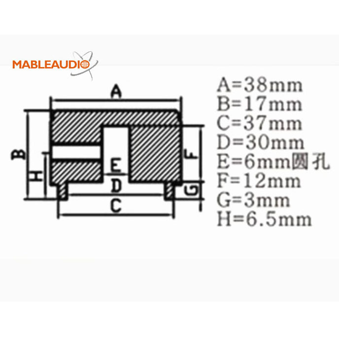 MAKP0428 38X17 Aluminum knob