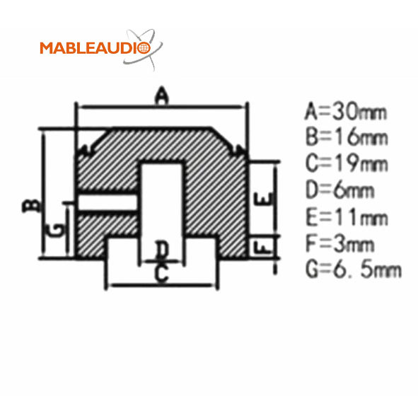 MAKP0425 30x16 Aluminum knob
