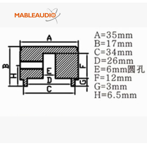 MAKP0426 35x17 Aluminum knob