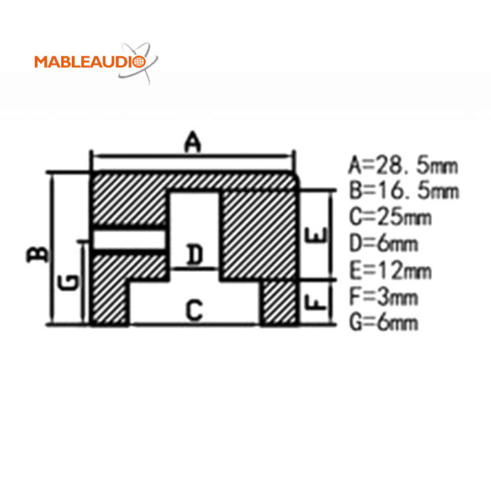 MAKP0433 2pcs 28.5x16.5 Aluminum knob