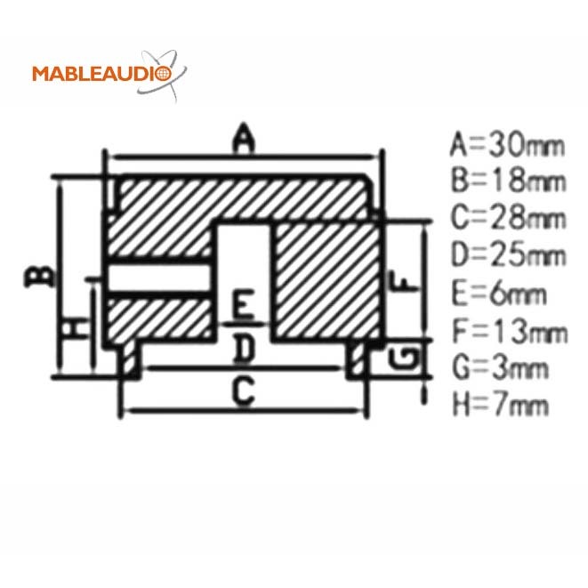 MAKP0441 30X18  Aluminum knob