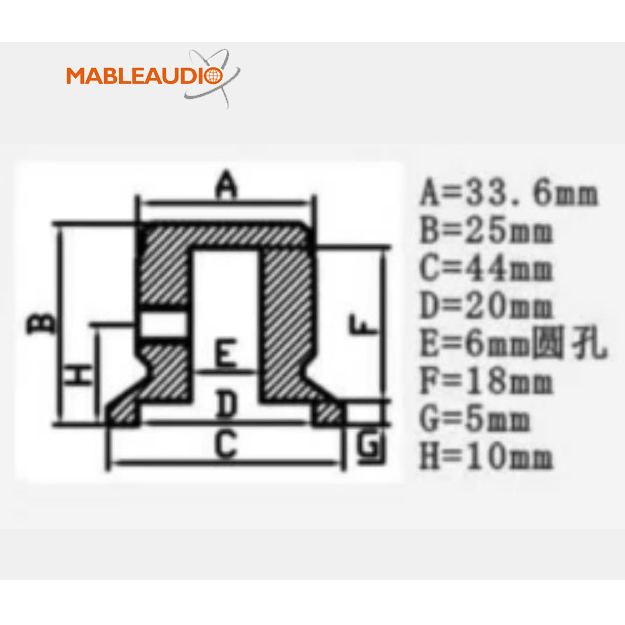 MAKP0487 44x34x25 Aluminum knob