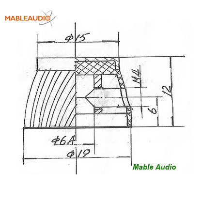 MAKP0004 10pcs Marshall style knob gold and silver color