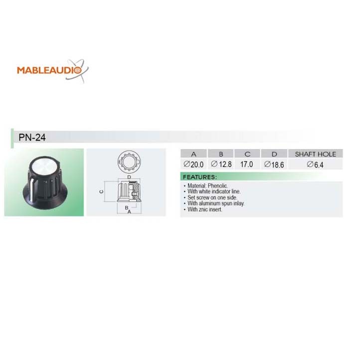 10PCS PN-24 phenolic knob