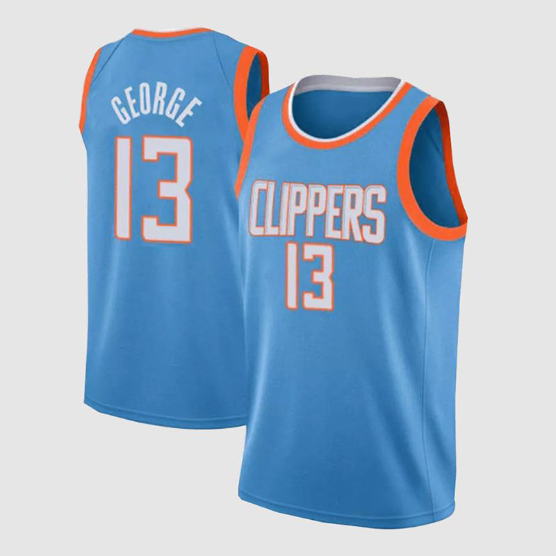 Clippers No13 Paul George Navy Basketball Swingman City Edition 2018/19 Jersey