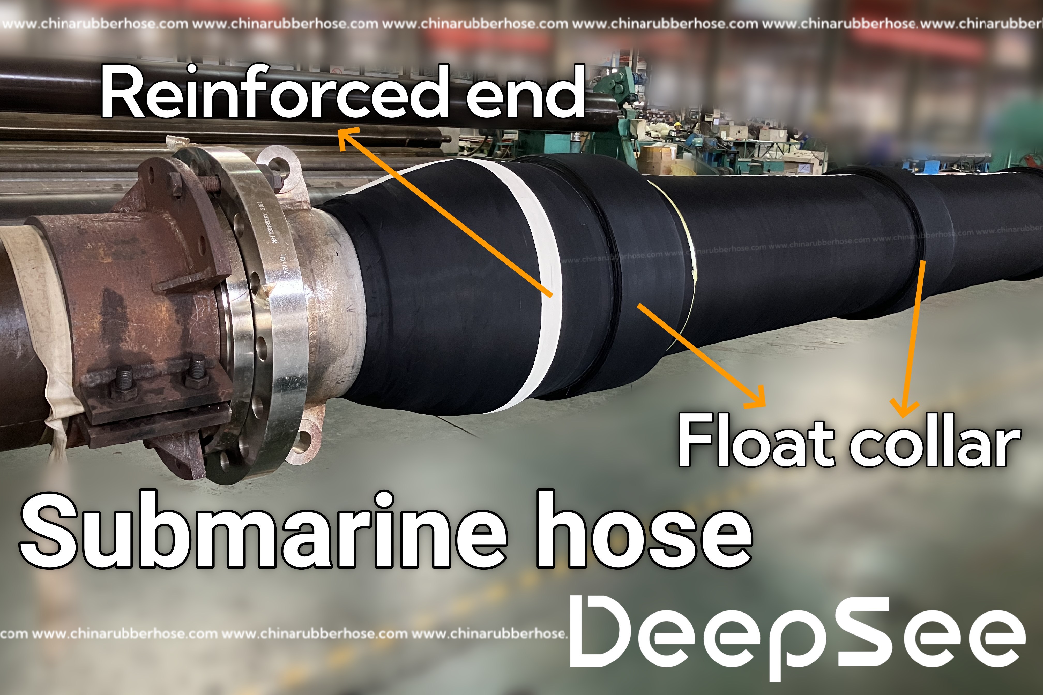 One End Reinforced Submarine Hose With Collars (Double carcass)