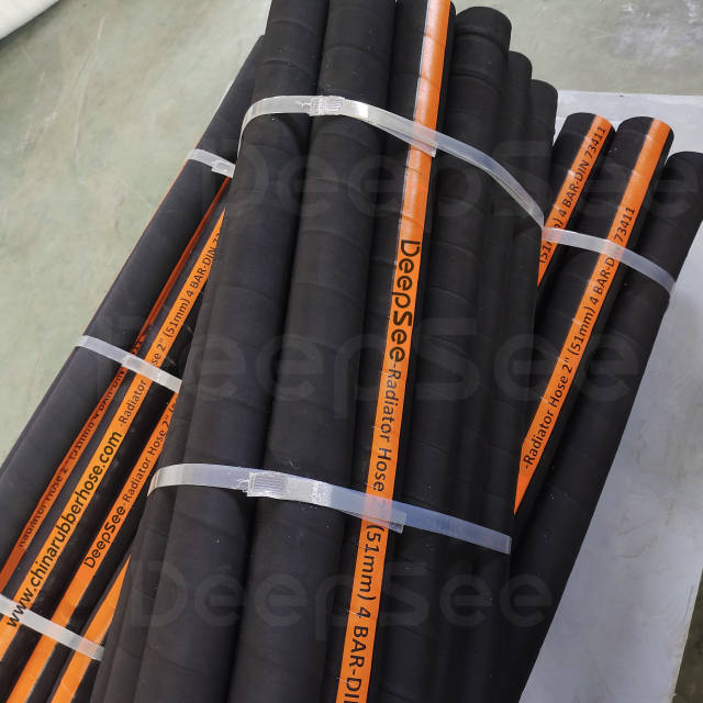 radiator hose, orange color logo - DeepSee rubber hose