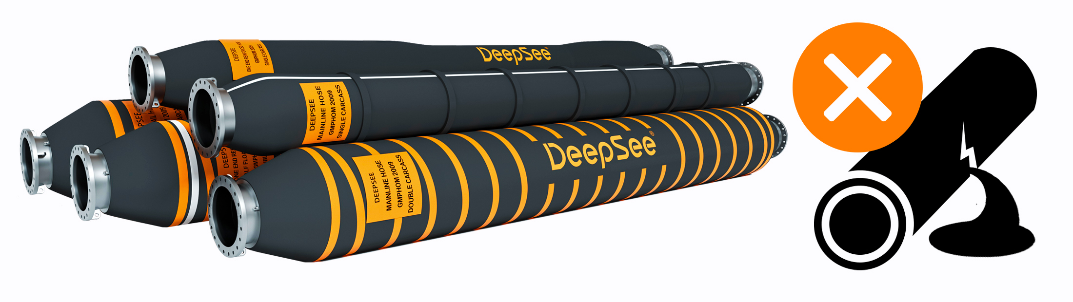 DeepSee double carcass floating hose can prevent oil leakage and spills