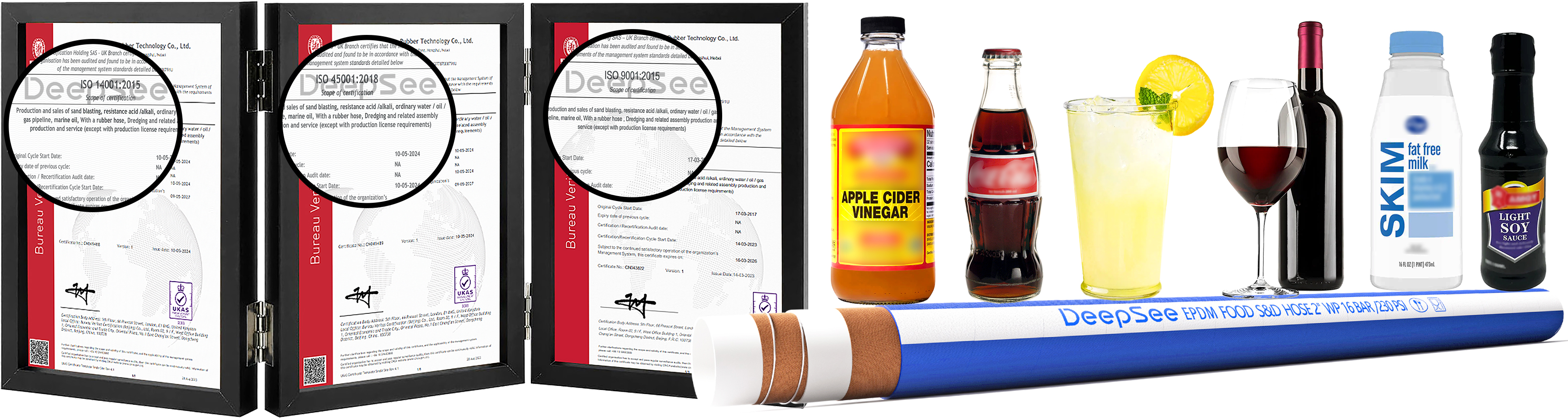 ISO certificates and things that EPDM food suction hose can transfer - DeepSee