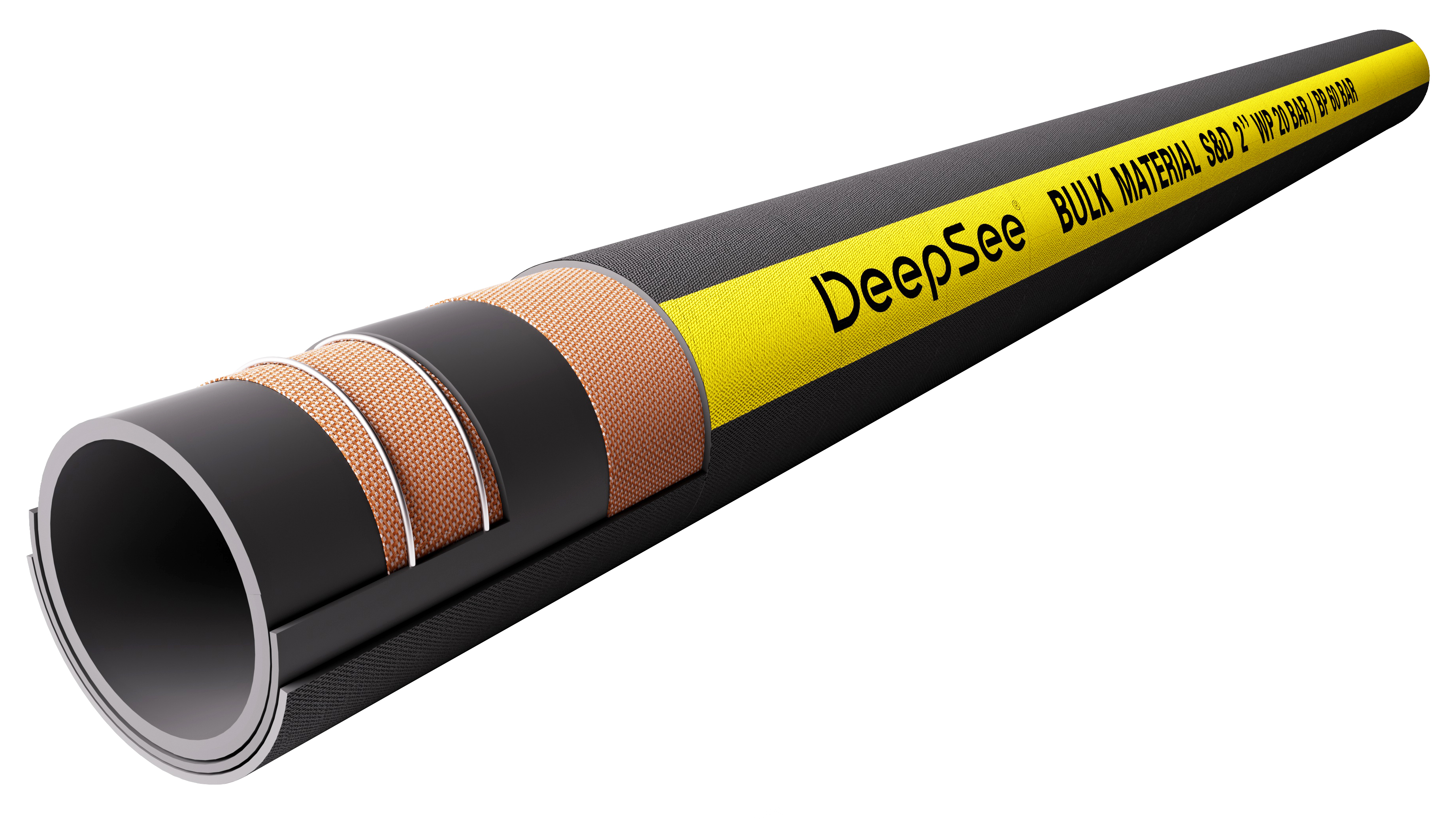 Bulk material suction and discharge hose 2 inch 20bar - DeepSee