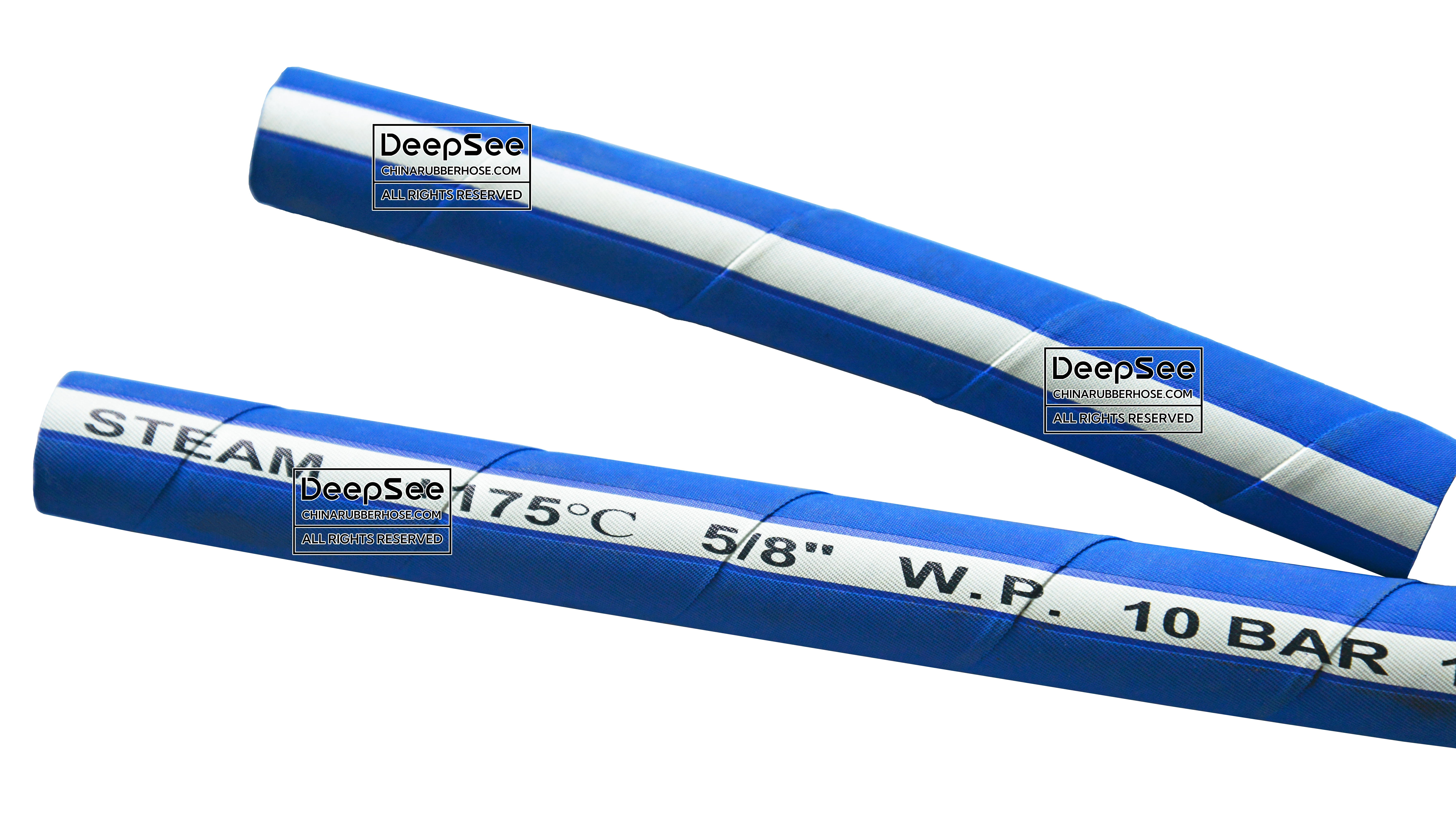 Blue steam delivery hose, 10bar, 175℃ - DeepSee