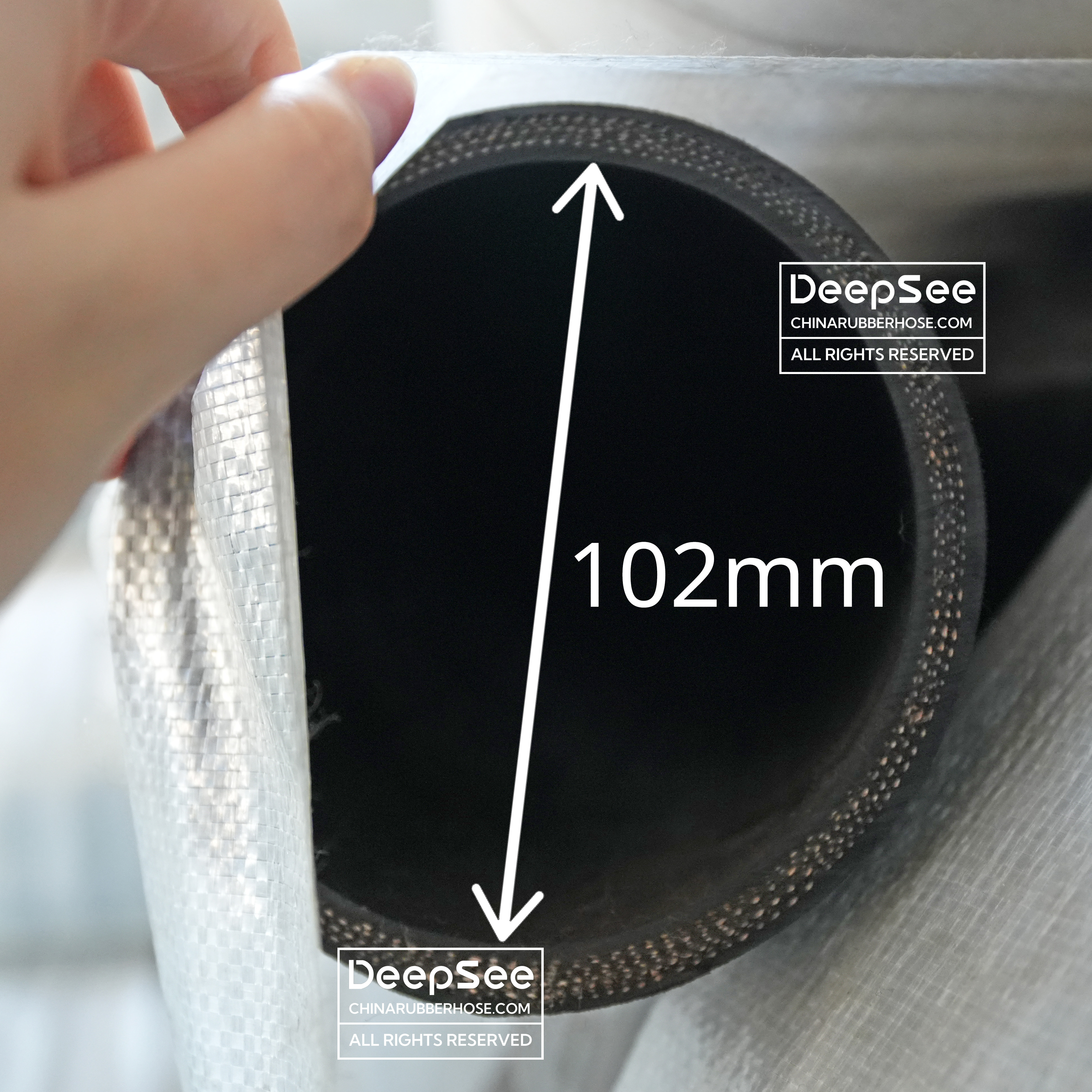 Inner diameter 102mm air delivery hose cross section - DeepSee