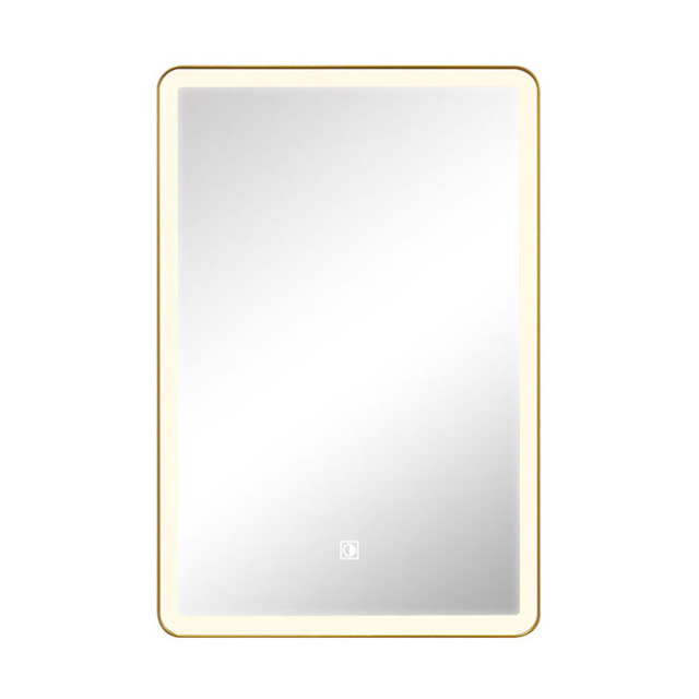 LED Mirror with Golden Frame