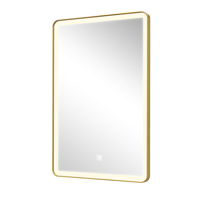 LED Mirror with Golden Frame