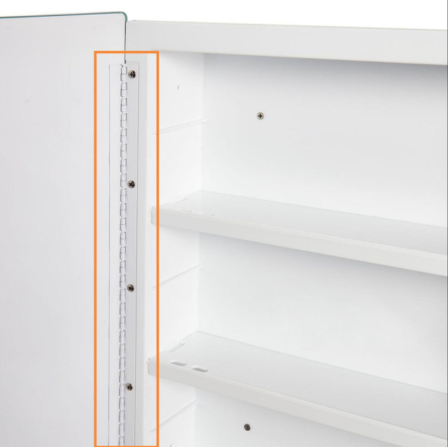 IDYLLOR Plastic Medicine Mirror Cabinet for Bathroom 16 x 20 inch, Surface and Recessed Mount