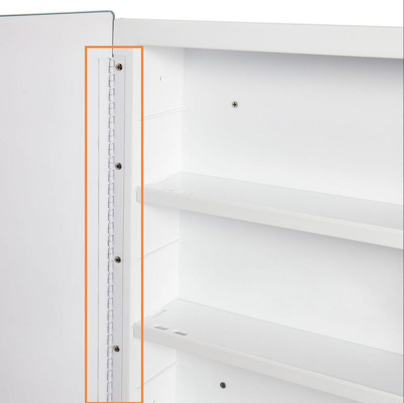 IDYLLOR Plastic Medicine Mirror Cabinet for Bathroom 16 x 20 inch, Surface and Recessed Mount