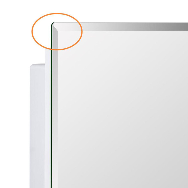 IDYLLOR Plastic Medicine Mirror Cabinet for Bathroom 16 x 20 inch, Surface and Recessed Mount