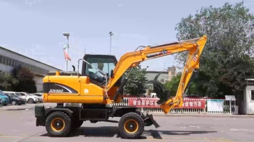 8 tons YC4DK85-T302 Engine Wheeled Excavator with 0.3 m³ Standard ...