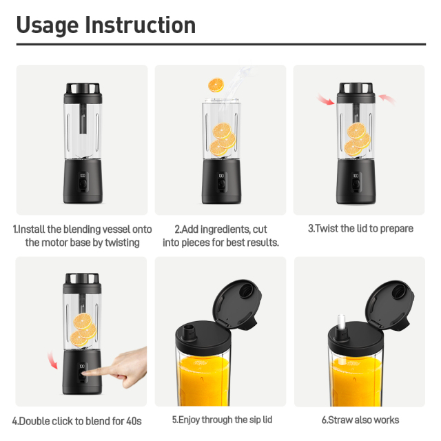 17oz/500ml Portable Blender Wholesale OEM ODM Available