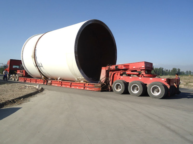 Chinese made wind tower transport semi trailer | wind blade tower trailer | hydraulic control wind tower semi trailer | steer machinery semi trailer