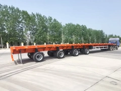 China made heavy duty extendable trailers | extendable excavator transport trailers | extendable flatbed semi trailer