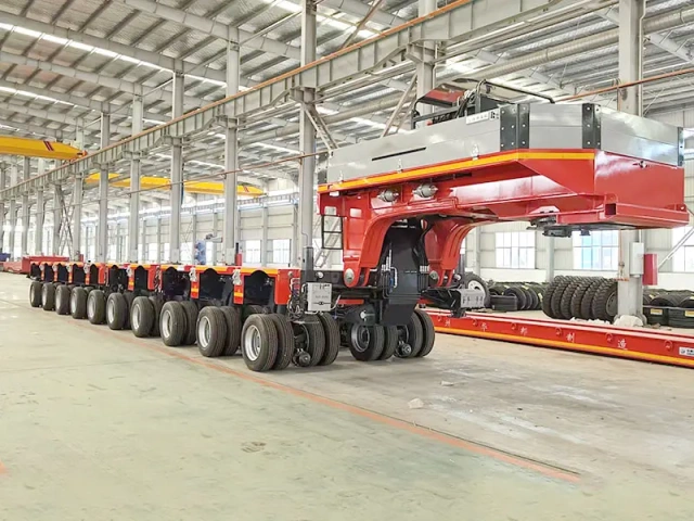 Fabricação de reboque modular de transporte pesado de vários eixos hidráulico para transporte pesado para o mercado da Índia feito na China para venda