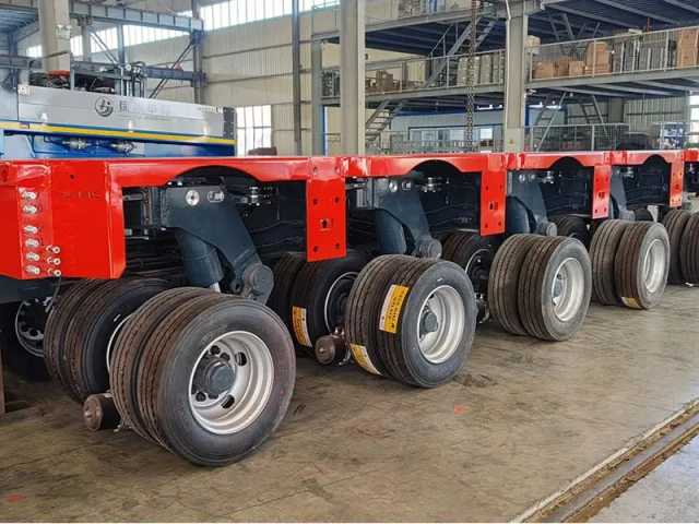 Fabricação de reboque modular de transporte pesado de vários eixos hidráulico para transporte pesado para o mercado da Índia feito na China para venda