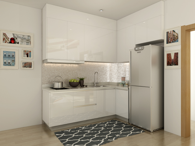 Modern Design White Color Kitchen Cabinet OPTA24-AT004