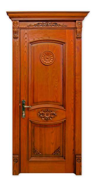 Entrance Wooden Door Veneer Finish OPTA24-WD003