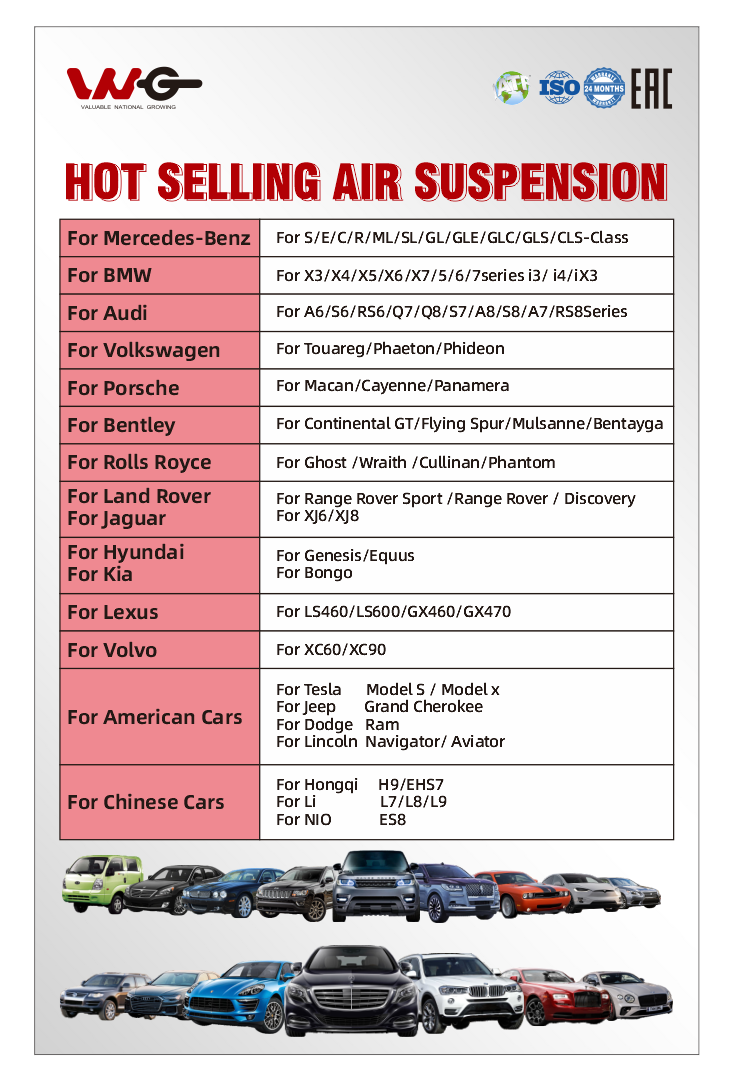 VNG High Quality Auroparts 37106878226 for Air Suspension Shock Rolls-Royce Cullinan Rear Left with ADS