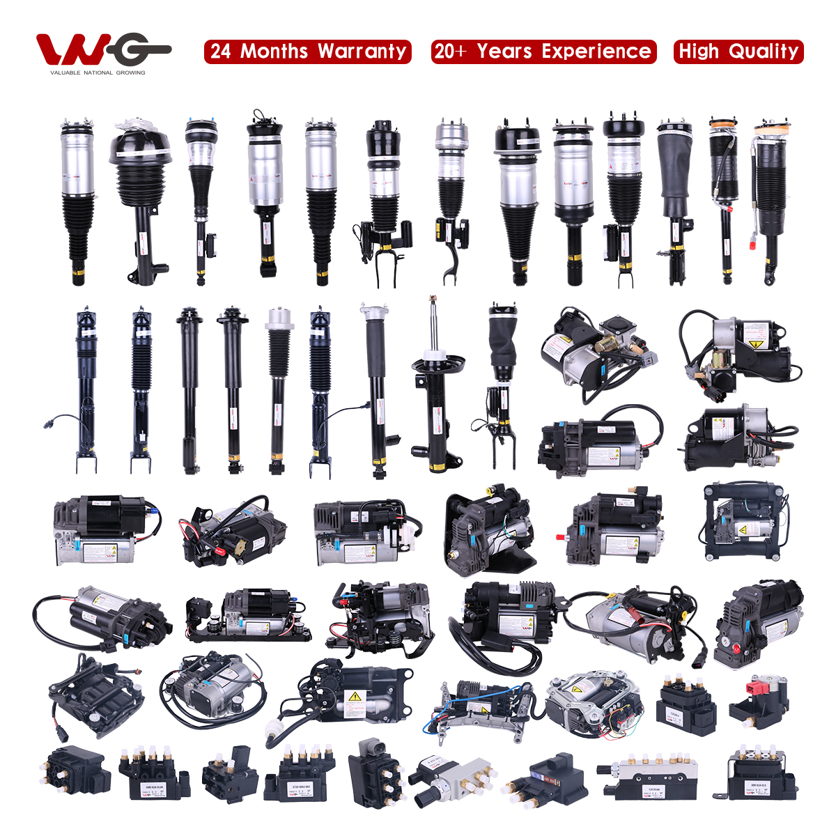 VNG OEM Standard 6393200204 6393200404 Air Suspension Compressor for Mercedes-Benz Vito Viano W639 2003-2010