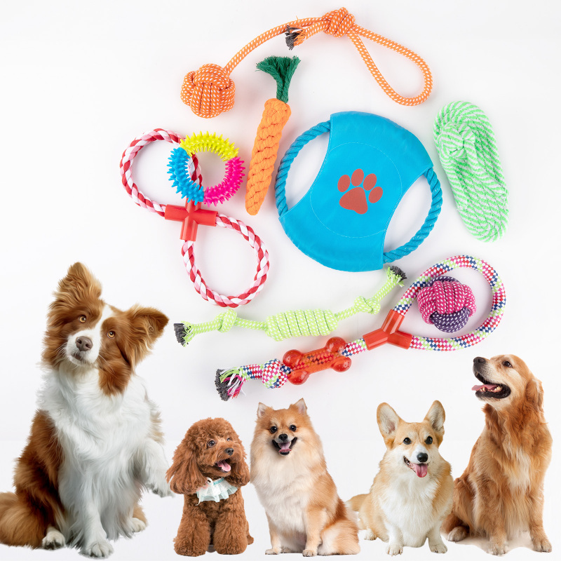 HLAOLA Dog Chew Toys for Puppy - 17Pcs Puppies Teething Chew Toys for Boredom, Pet Dog Toothbrush Chew Toys with Rope Toys