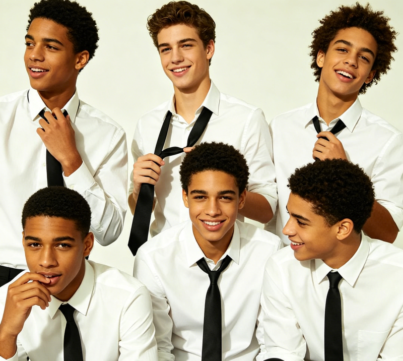 ARWSER monochrome tie for men's business and wedding ties