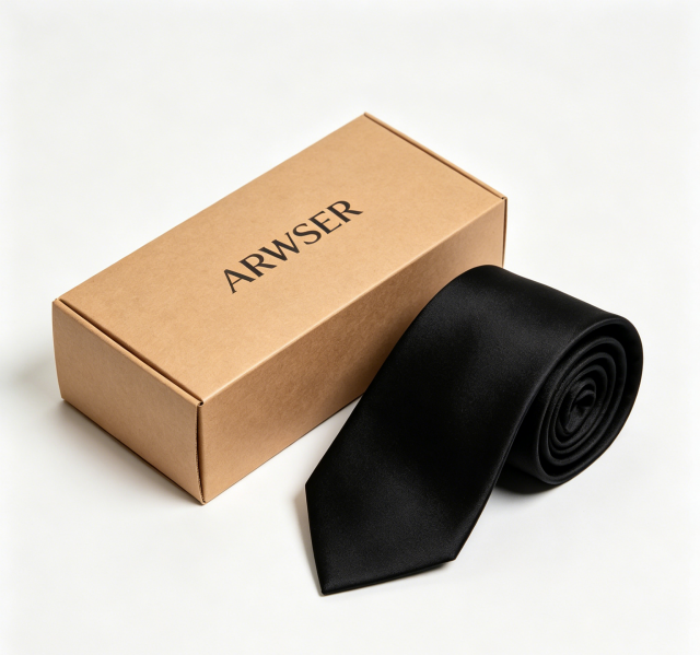 ARWSER monochrome tie for men's business and wedding ties