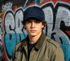 ARWSER Men's twill cotton baseball cap, retro adjustable style, suitable for fathers to wear