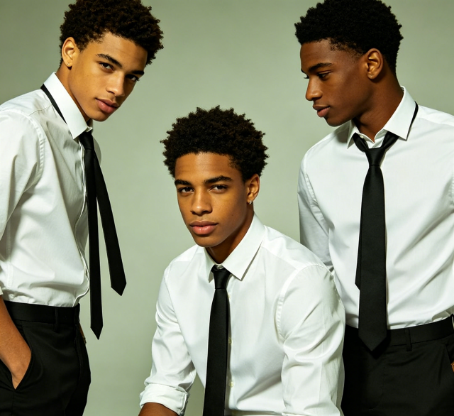ARWSER monochrome tie for men's business and wedding ties