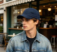 ARWSER Men's twill cotton baseball cap, retro adjustable style, suitable for fathers to wear