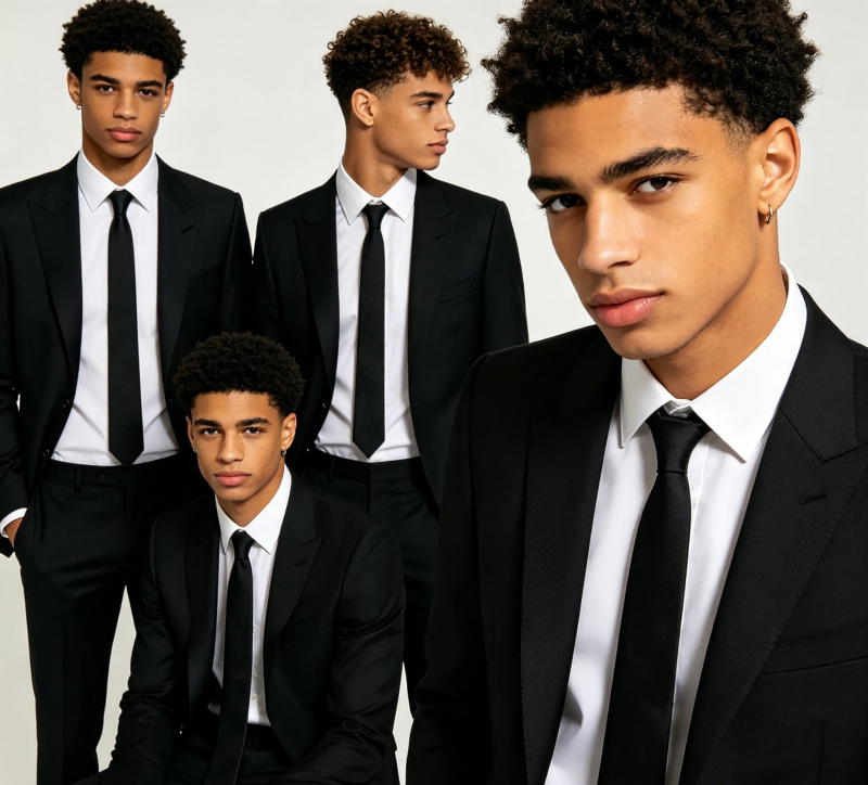 ARWSER monochrome tie for men's business and wedding ties