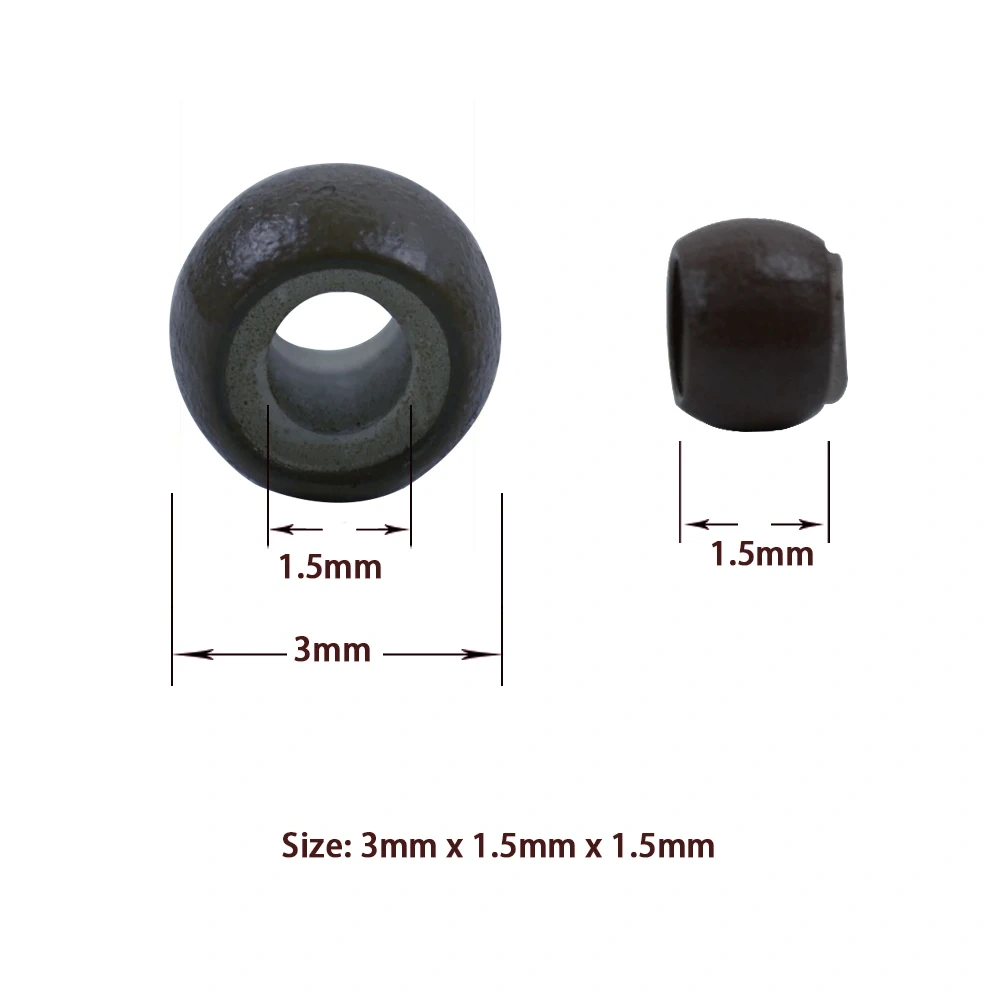200pcs 3.0mm Copper Hair Extensions Rings with Silicone Lined Hair Beads Hair Rings Hair Extension Tools