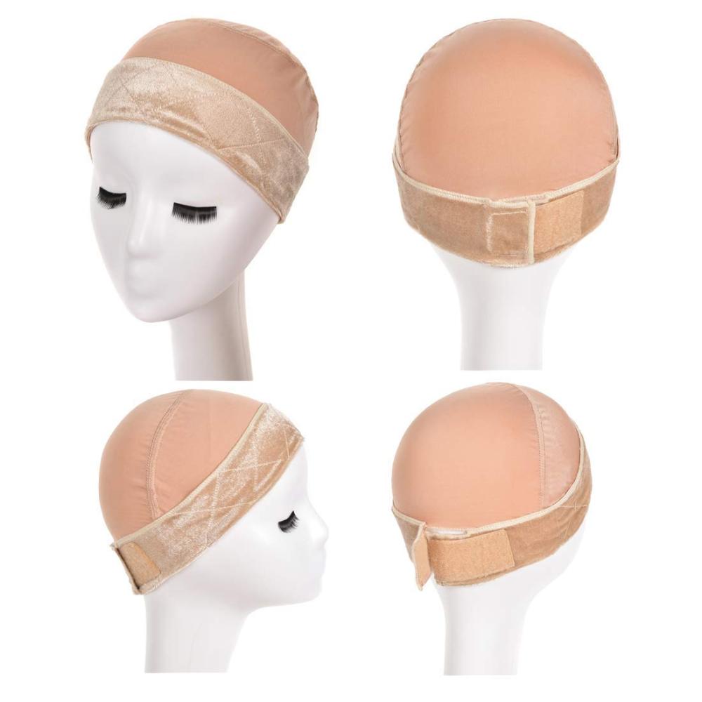 Wig Grip Cap Wig Grip band with Cap for Women 2-in-1 Wig Grip Band Plus Wig Cap for Lace Wigs and Frontal No-slip Comfort Velvet Adjustable Wig Grip Cap (Dark Brown)